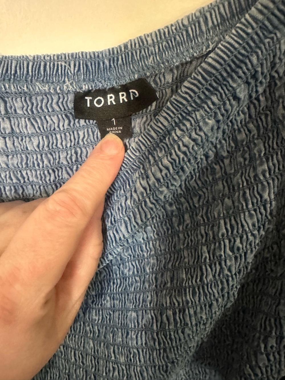 Torrid Blue Smocked chambray dress - Picture 2 of 4